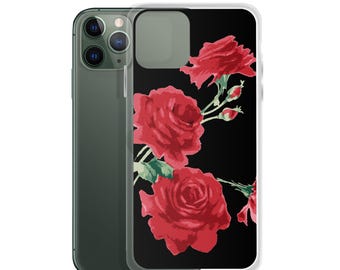 Red Rose (Black Background) iPhone® Case
