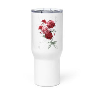 Red Rose Travel Mug