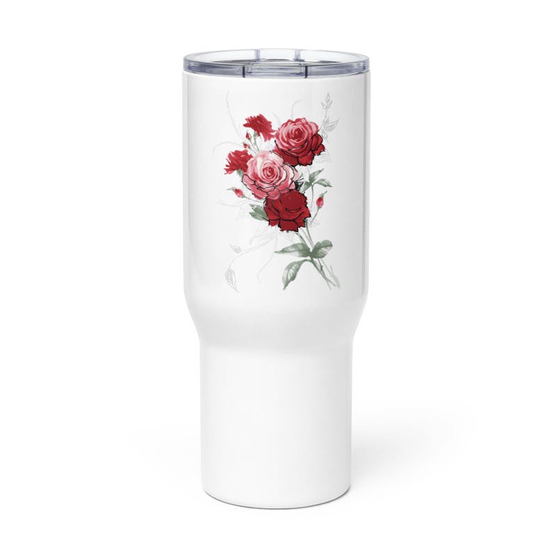 Red Rose Travel Mug