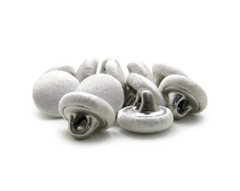 Silk Shantung Bridal Bustle Buttons for Wedding Dress and Gown, Fabric Covered, Metal Shank Back, Handmade using Button Mold Press Machine