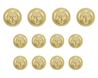 ButtonMode Anchor Sailor Design Metal Blazer Buttons