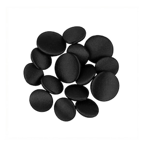 Boutons de costume de smoking de créateur, satin noir de qualité supérieure, faits à la main à l'aide d'une presse à mouler les boutons image 4