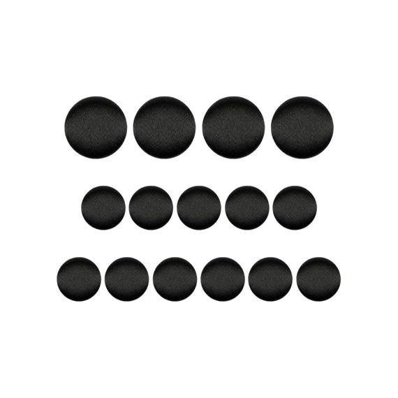 Designer Tuxedo Suit Buttons, Black Satin Premium, Handmade using Button Mold Press Machine