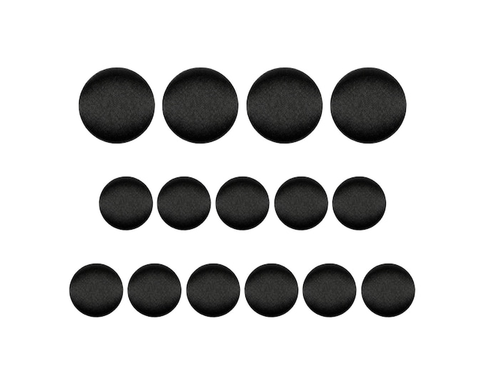 Featured listing image: Designer Tuxedo Suit Buttons, Black Satin Premium, Handmade using Button Mold Press Machine