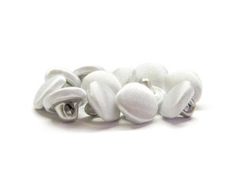 Silk Satin Bridal Bustle Buttons for Wedding Dress and Gown, Fabric Covered with Metal Shank Back, Handmade using Button Mold Press Machine