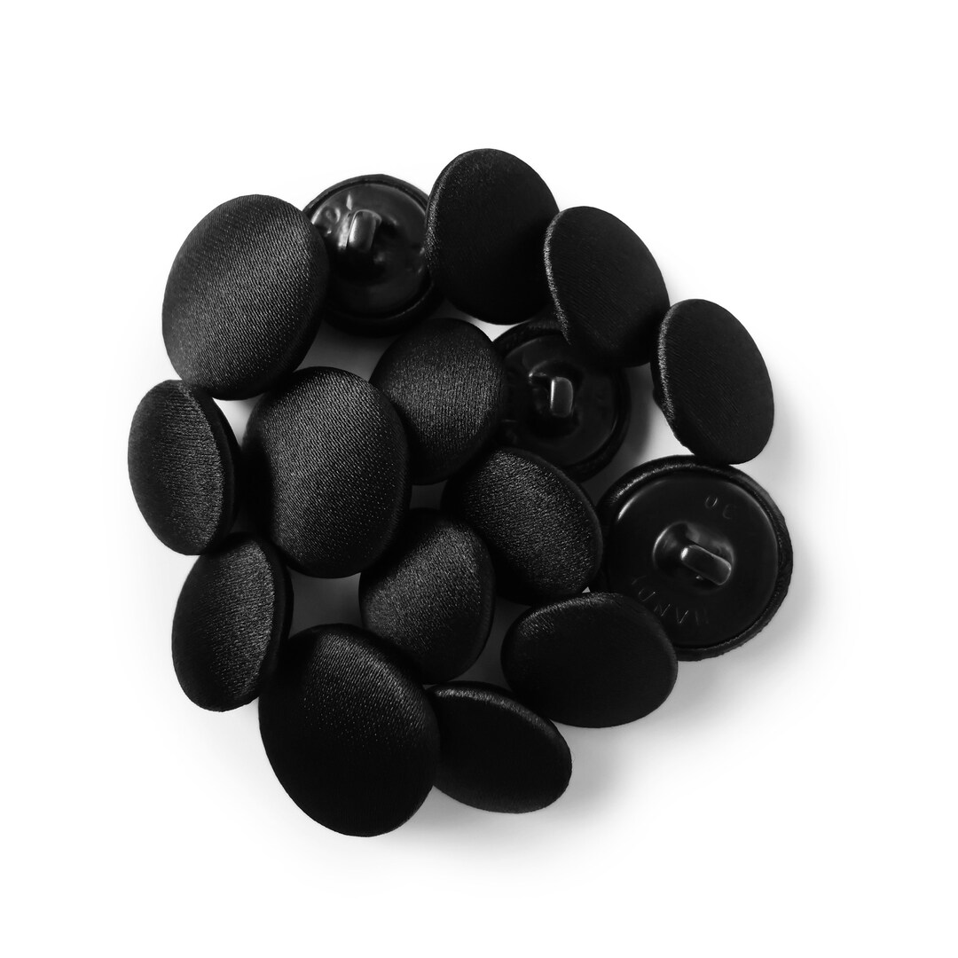 Designer Tuxedo Suit Buttons, Black Satin Premium, Handmade Using ...