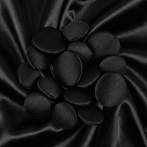 Boutons de costume de smoking de créateur, satin noir de qualité supérieure, faits à la main à l'aide d'une presse à mouler les boutons image 3