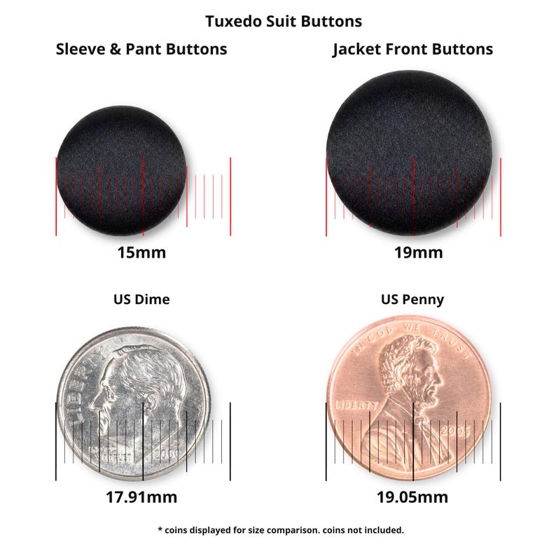 Boutons de costume de smoking de créateur, satin noir de qualité supérieure, faits à la main à l'aide d'une presse à mouler les boutons image 7