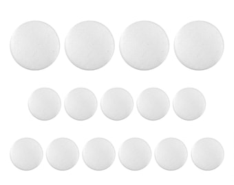 Tuxedo Suit Buttons, White Satin Smooth, Handmade using Button Mold Press Machine
