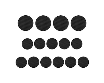 Tuxedo Suit Buttons, Black Grosgrain Textured, Handmade using Button Mold Press Machine