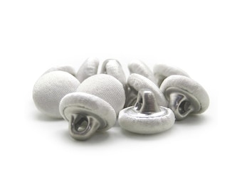 Organza Bridal Bustle Buttons for Wedding Dress and Gown, Fabric Covered with Metal Shank Back, Handmade using Button Mold Press Machine