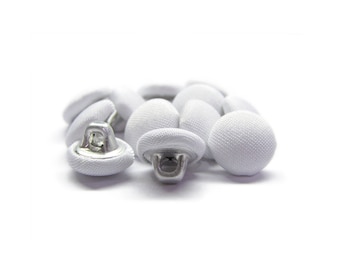 Taffeta Bridal Bustle Buttons for Wedding Dress and Gown, Fabric Covered with Metal Shank Back, Handmade using Button Mold Press Machine