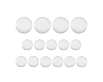Tuxedo Suit Buttons, White Satin Smooth, Handmade using Button Mold Press Machine