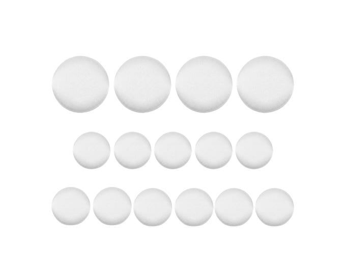 Featured listing image: Tuxedo Suit Buttons, White Satin Smooth, Handmade using Button Mold Press Machine
