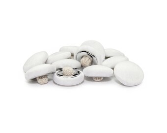 Matte Peau de Soie Satin Bridal Trim Buttons for Wedding Dress, Fabric Covered, Canvas Shank Back, Handmade using Button Mold Press Machine