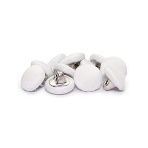 Matte Peau de Soie Satin Bridal Bustle Buttons for Wedding Dress, Fabric Covered, Metal Shank Back, Handmade using Button Mold Press Machine