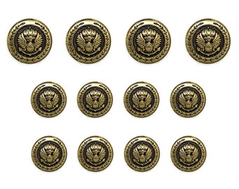 ButtonMode Presidential Design Metal Blazer Buttons