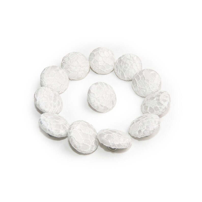 Lace Bridal Bustle Buttons for Wedding Dress and Gown, Fabric Covered ...