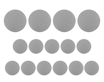 Tuxedo Suit Buttons, Gray Satin, Handmade using Button Mold Press Machine