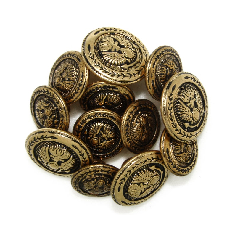 ButtonMode Presidential Design Metal Blazer Buttons image 2