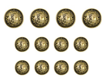 ButtonMode Salzburg Crest Design Metal Blazer Buttons