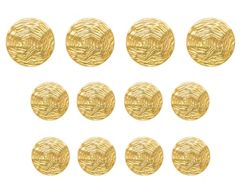 Designer Metal Blazer Buttons, Die Cast Machine Made, Color Polished by Hand