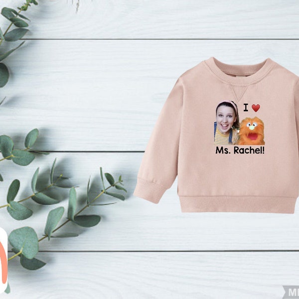 Ms. Rachel Toddler Sweatshirt - Light Pink - Clothing - Songs For Littles, Rachel, Valentine Gift, Birthday Gift