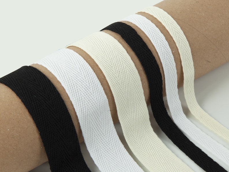 Bunting Tape, Cotton Tape, Cotton Ribbon, Twill Tape 10mm or 25mm Width