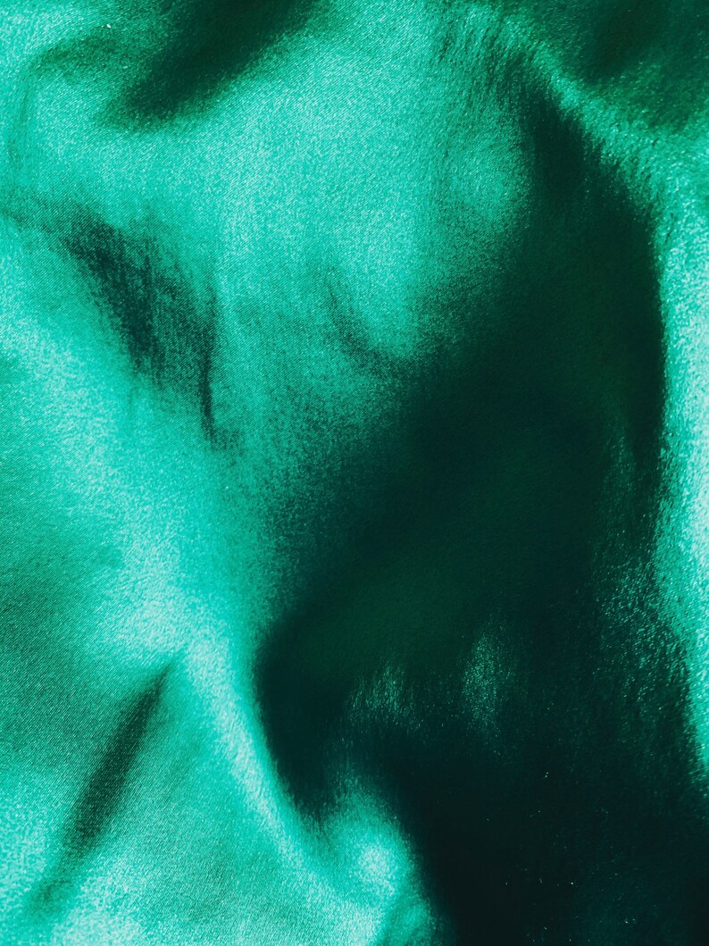 Vintage 1980s Emerald Green Silk Slip image 6