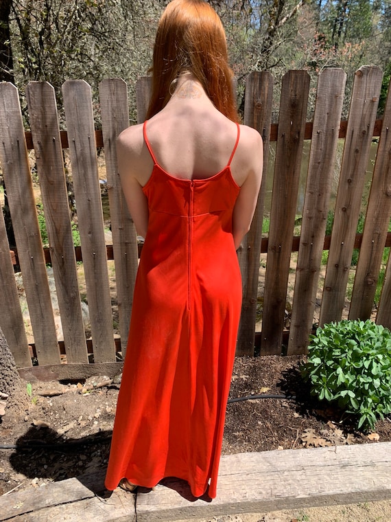 open lace back dress Orange Satin Dress for Women