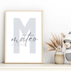 CUSTOM Nursery Printable, Baby Boy Nursery Wall Art, Bedroom Wall Decor, Boho colors, Baby Boy Wall Art, Nursery Print