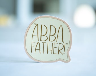 Abba Father Sticker | Christian Sticker Jesus Sticker Bible Laptop Sticker Water Bottle Sticker