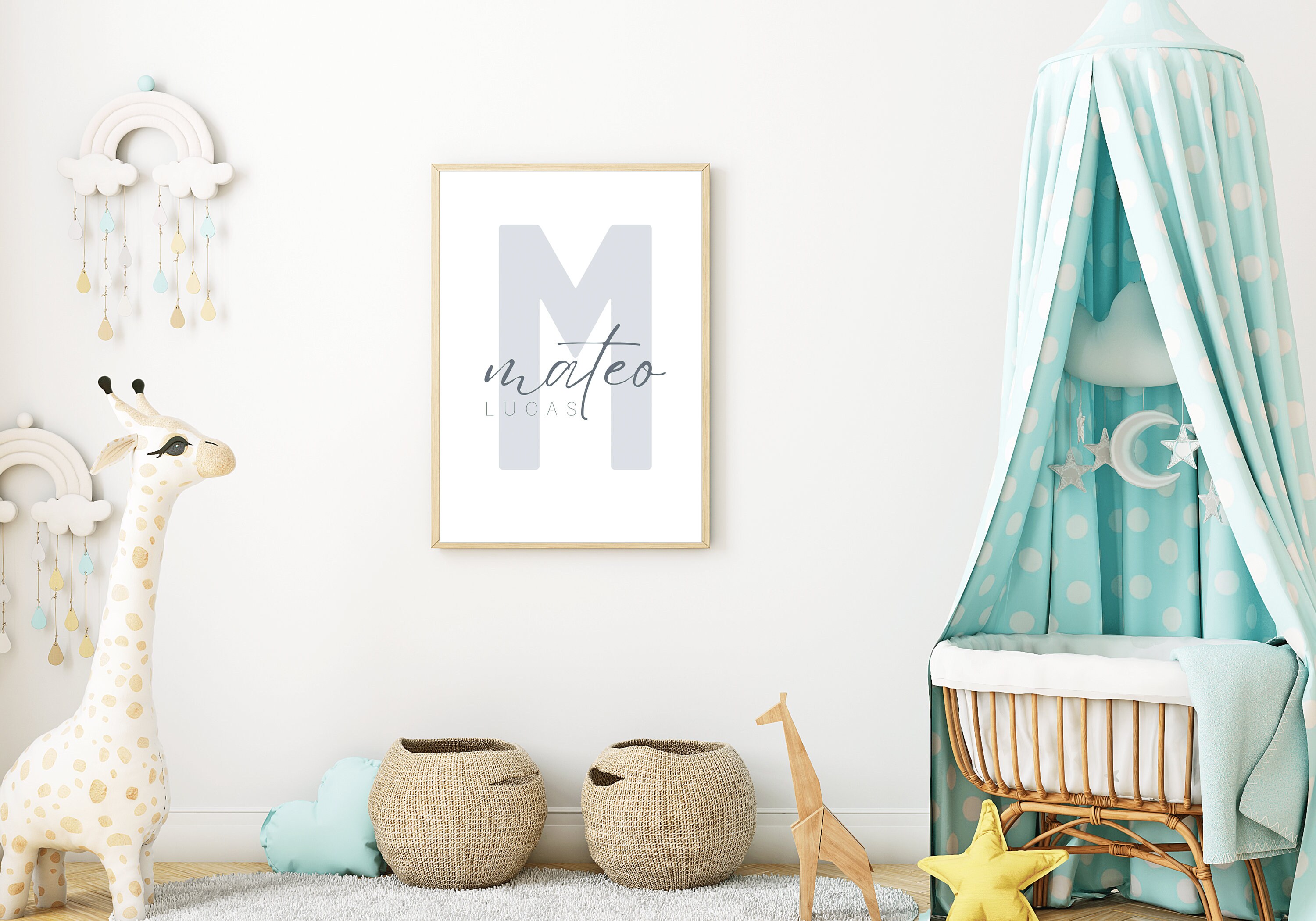 CUSTOM Nursery Printable, Baby Boy Nursery Wall Art, Bedroom Wall Decor ...