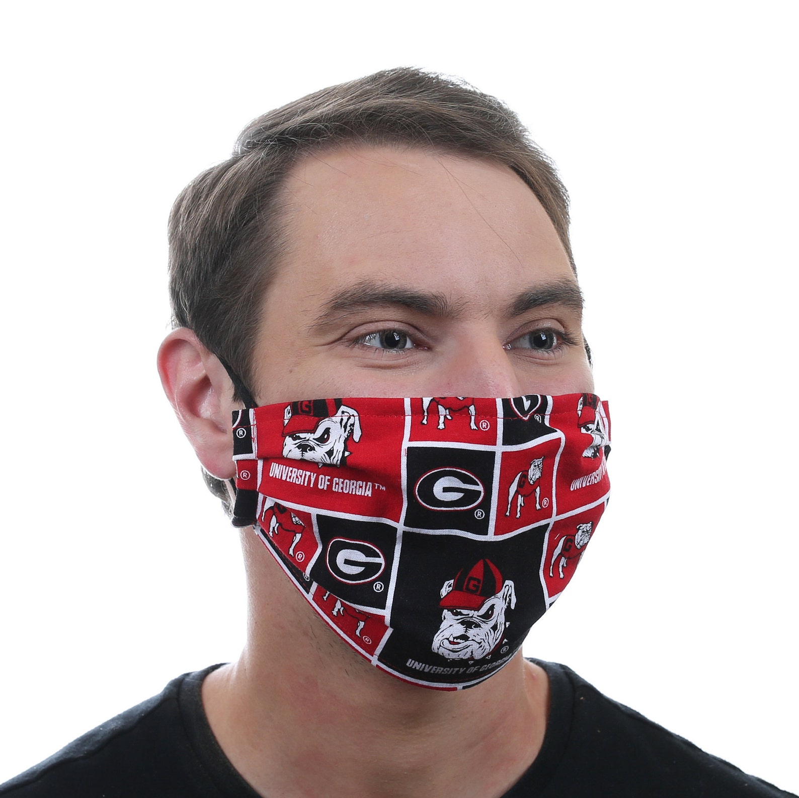 UGA Mask Bulldogs Face Mask Adjustable Mask Etsy