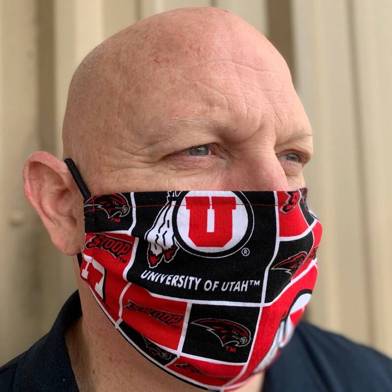 Utah Utes Mask Adjustable Utah Utes Face Mask Washable and Etsy