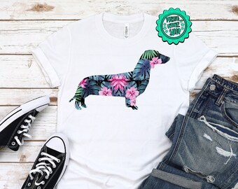 Dachshund Flower Shirt, Dachshund Shirt, Dachshund mom Shirt, Dachshund Gifts, Dachshund Lover Gift, Doxie mom shirt, Sausage dog shirt