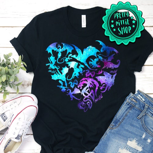Dragons Heart Valentine Dragon Girl Shirt Just a Girl Who - Etsy