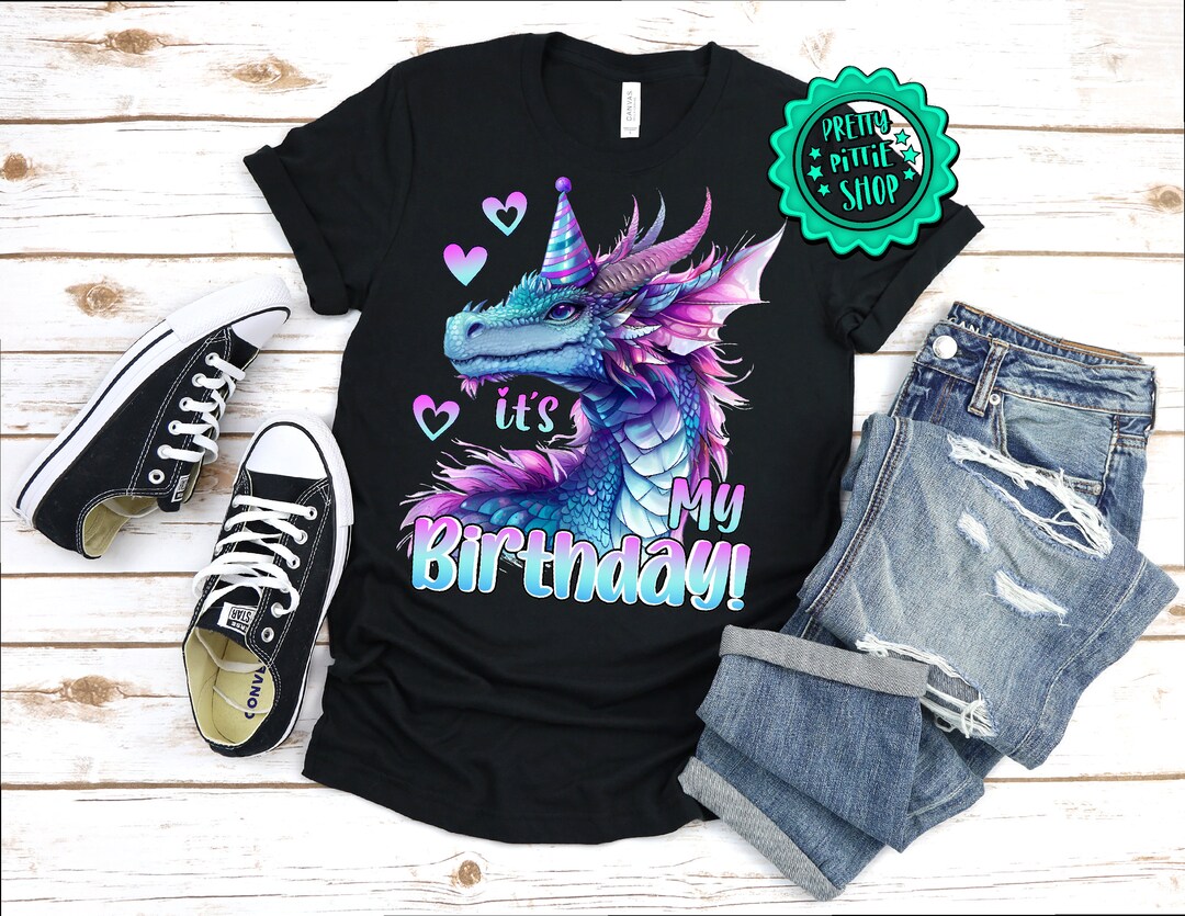 Dragon Birthday Shirt, Dragon Party, Just a Girl Who Loves Dragons ...