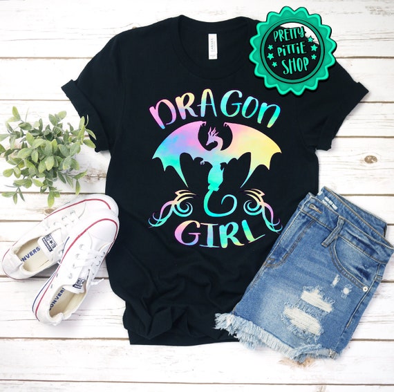 Cute Dragon Tshirt This Girl Loves Dragons Gift Rainbow Tee Cute Dragon Tshirt This Girl Loves Dragons Gift Rainbow Tee