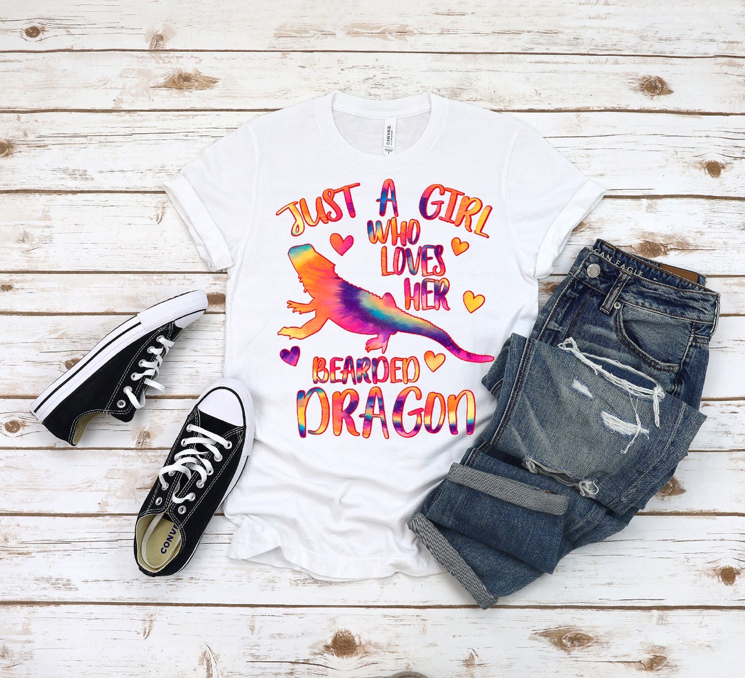Just a Girl Who Loves Her Bearded Dragon, Bearded Dragon Lover Shirt ...