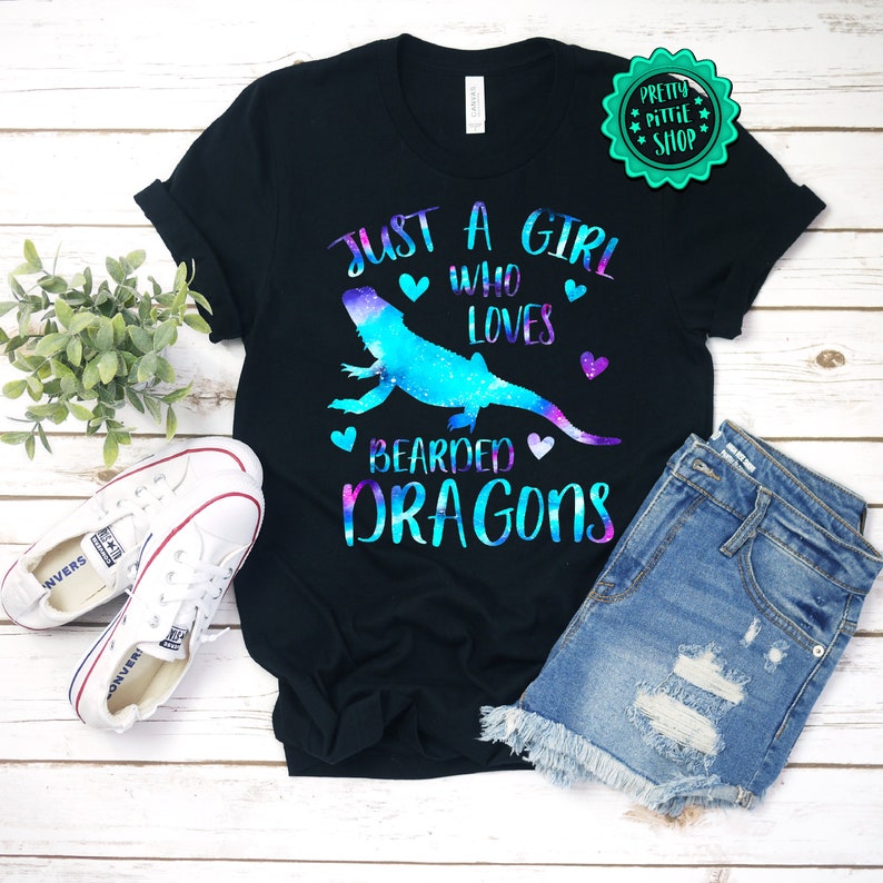 Just a Girl Who Loves Bearded Dragons Shirt, Dragon Lover Shirt ...