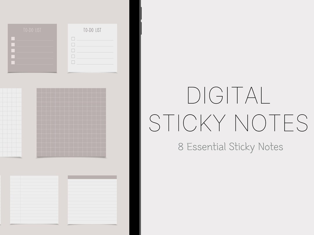Digital Sticky Notes for Goodnotes and Notability Planner Productivity