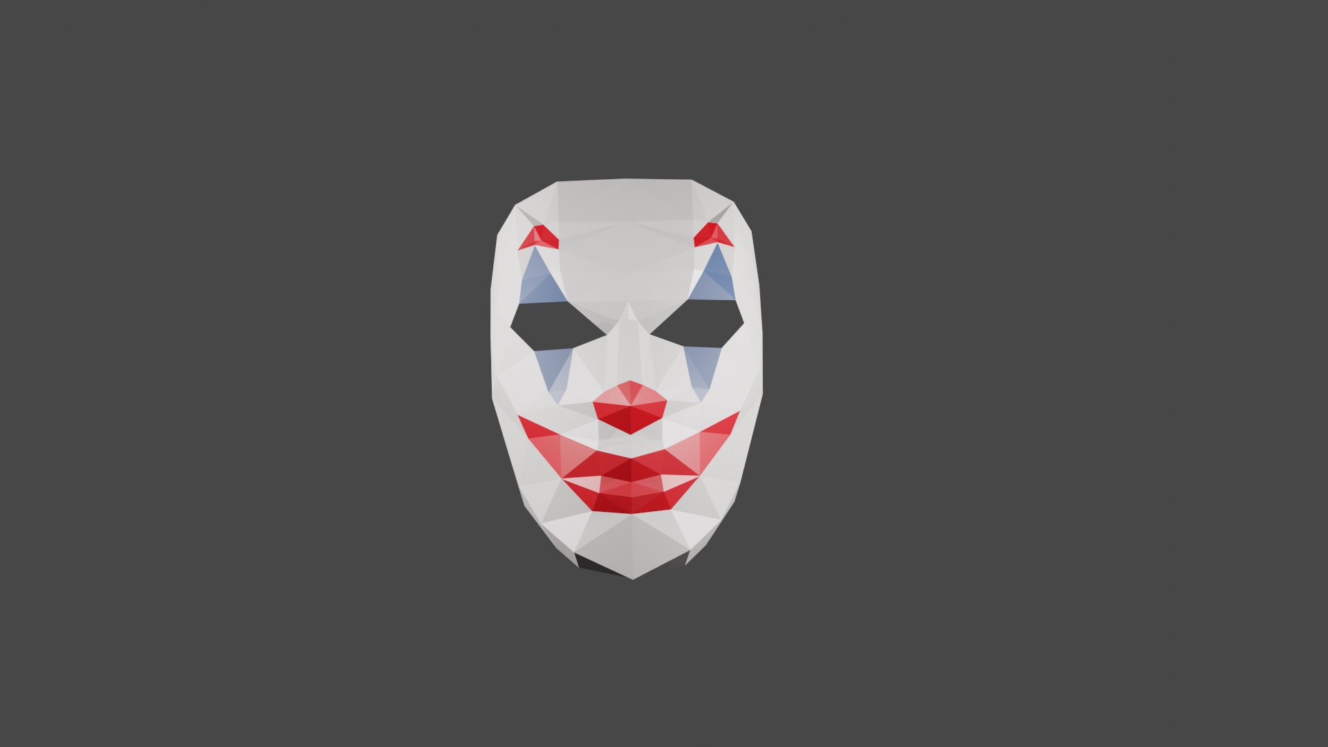 Diy Joker Mask Papercraft Template Etsy