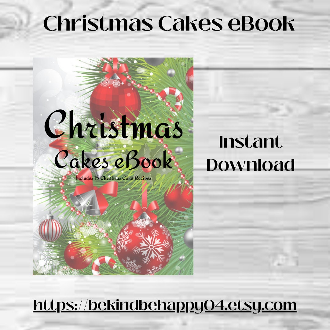 Delicious Christmas Cakes Recipe Ebook Festive Desserts Etsy