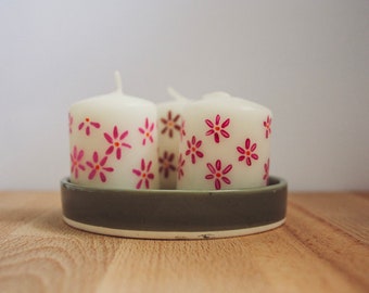 Hand painted candles