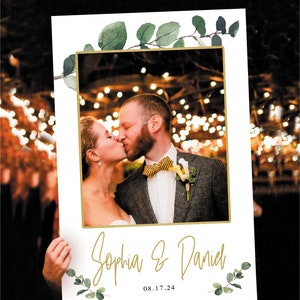 Eucalyptus, Greenery, Photo Prop Frame, Wedding Photo Props, Rustic, Selfie Frame, Wedding Decor, Photo Booth, 24x36, PRINTED or DIGITAL