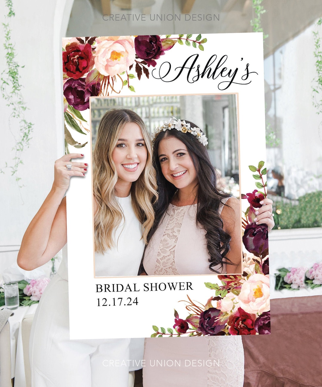 Photo Prop Frame Bridal Shower Photo Props Fall Navy Bridal Shower