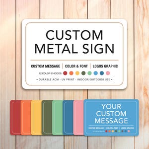 Custom Metal Sign | Personalized Aluminum Sign | Custom Message Sign | Indoor Outdoor Metal Sign | House Business Sign
