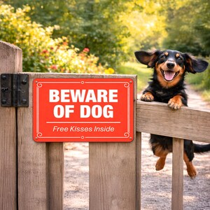 Personalized Dog Warning Sign | Durable ACM Metal Yard Sign image 2