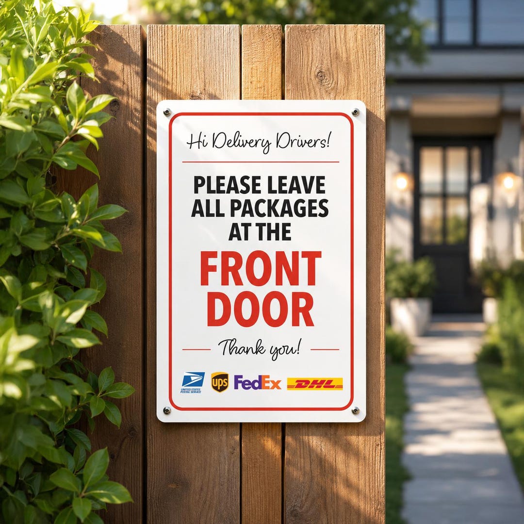 Package Delivery Sign | Please Leave Packages Here Sign | Porch Drop ...
